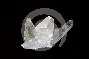 Druze of crystals on black