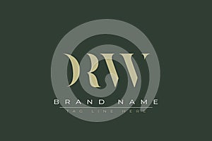 DRW abstract letter logo design