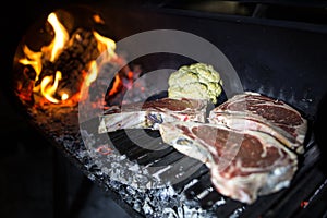 Dry aged meat asado bbq photo