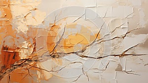 Dry and Arid Cracked Earth Warm and Fiery Atmosphere Texture Oil Painting On Background