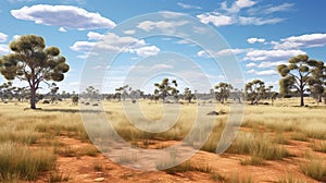 dry australian bushland arid