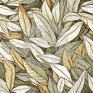 Dry Bay Leaves Pattern, Laurel Leaf Texture, Natural Spicy Bayleaf Background, Fragrant Ingredient