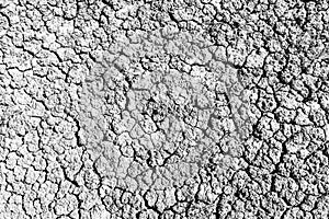 Dry broken soil closeup