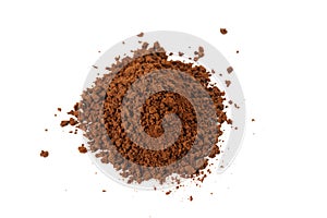 Brown instant coffee powder