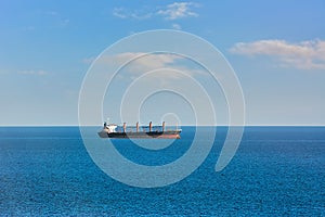 Dry-cargo Ship in the Sea
