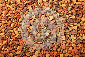 dry cat dog food in granules