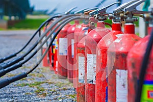 Dry chemical fire extinguishers can be used for fire types A, B, and C, but are not suitable for use in control rooms with