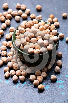 Dry chickpea or garbanzo beans photo