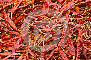 Dry chilli sold in market, Nepal