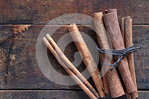 Dry Cinnamon On Wood