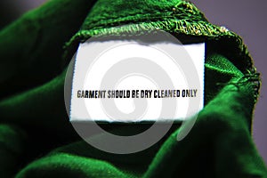 Dry clean only cloth