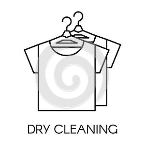 Dry cleaning service company, shirts on hangers vector