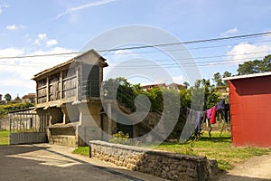 Dry clothes, Spanish courtyard, Galicia