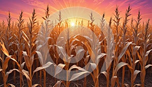 Dry corns background