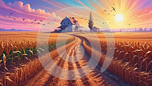 Dry corns background