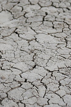 Dry and cracked desert dirt