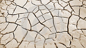 Dry Cracked Earth Background, Broken Mud Texture