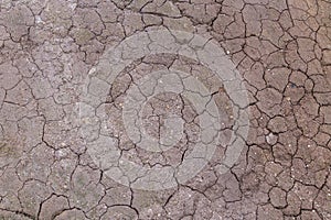 Dry cracked earth background, clay desert texture