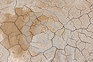 Dry cracked earth background. Cracked mud pattern. Soil In crack