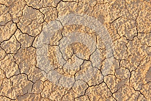 Dry cracked earth background. Cracked mud pattern. Soil In crack