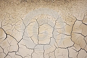 Dry cracked earth. Dried cracked earth soil ground texture background