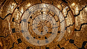 Cracked Earth Texture Circular Pattern