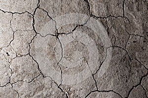 Dry cracked earth ground texture. No watering desert.