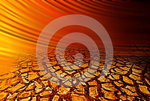 Weather Dry Cracked Hot Surface Background Heatwave