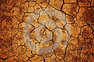 Dry cracked earth texture