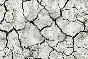 Dry cracked earth texture. Drought. Soil erosion. Abstract background. Global Warming. Climate Change. Crack soil in the