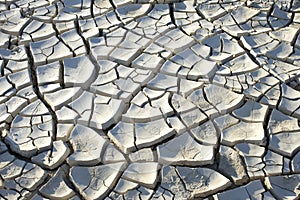 Dry cracked ground