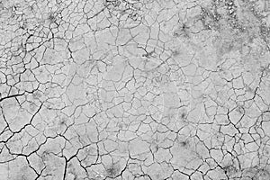 Dry and cracked ground from above