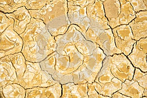 Dry cracked ground background. No water. Global warming