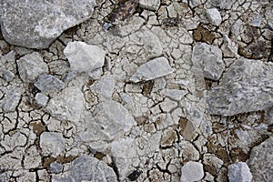 Dry cracked ground texture