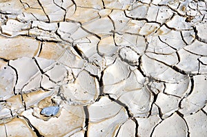 Dry and cracked land at Zabriskie point