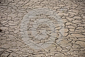 Dry Cracked Mud in Silt Trap