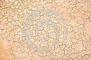 Dry cracked soil