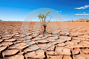 dry, cracked soil in a desert-type setting