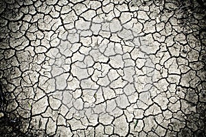 Dry cracked soil dirt