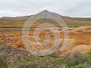 Dry creeks and river beds near La Oliva on Fuerteventura