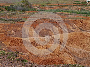 Dry creeks and river beds near La Oliva on Fuerteventura