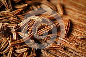 Dry cumin seeds or caraway