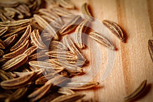 Dry cumin seeds or caraway