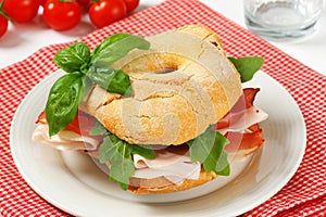 Dry-cured ham sandwich