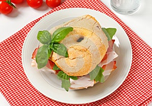 Dry-cured ham sandwich