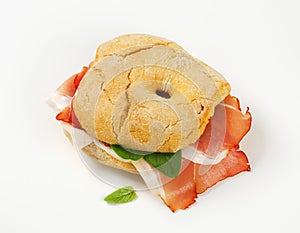 Dry-cured ham sandwich