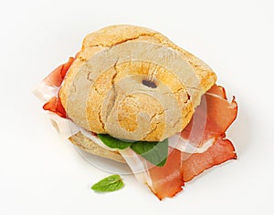 Dry-cured ham sandwich