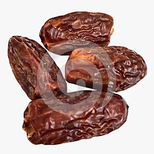 Dry dates of Khairpur Mirs Sindh Pakistan in white background