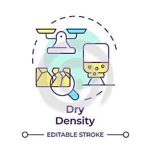 Dry density test multi color concept icon