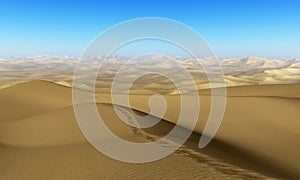 Dry Desolate Sand Desert Illustration